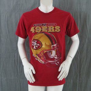 San Francisco 49ers Shirt (vTG) - Helmet with Golden Gate Bridge - Mens Medium